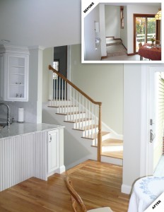 Entry and Staircase Before and After Renovation