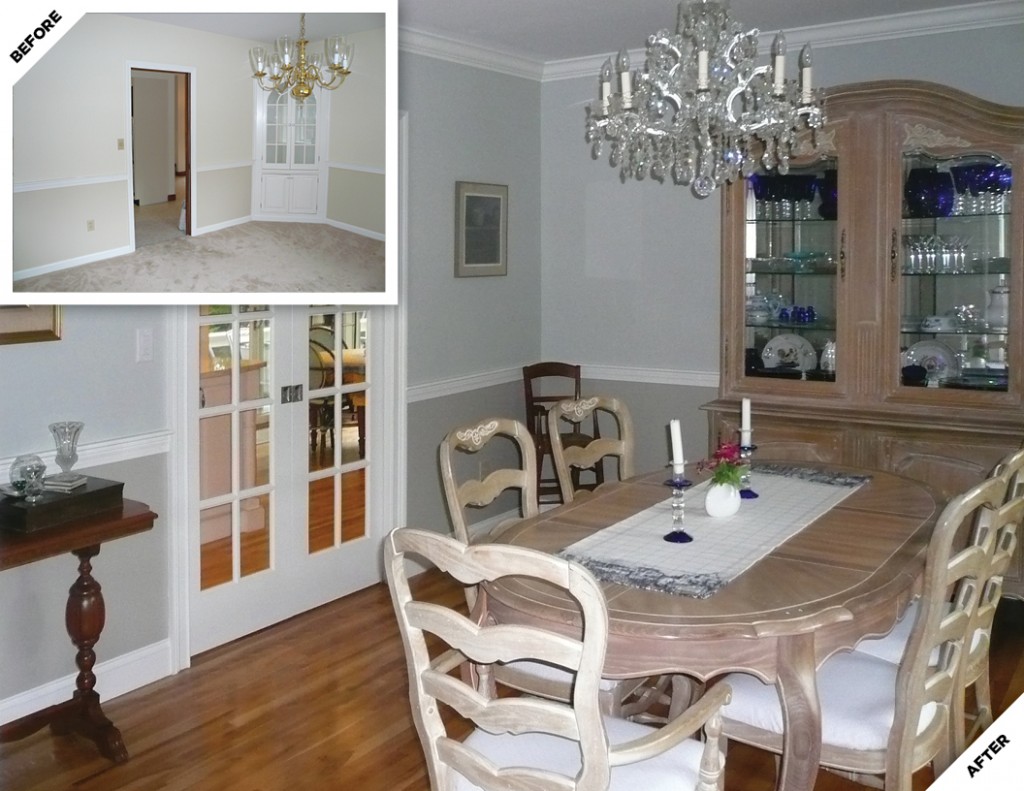 Dining Room Before and After Renovation