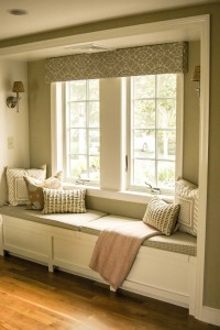 Clubhouse Window Seat Bedroom, Custom Home Construction in Southern Maine
