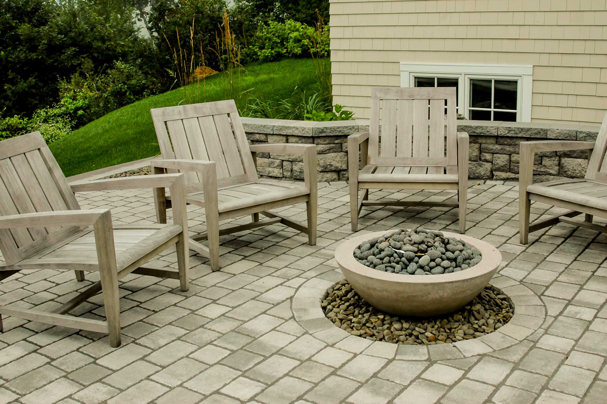 Clubhouse Patio, Custom Home Construction in Southern Maine