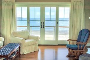 Master Bedroom Deck at Granite Point, Custom Home Construction in Southern Maine