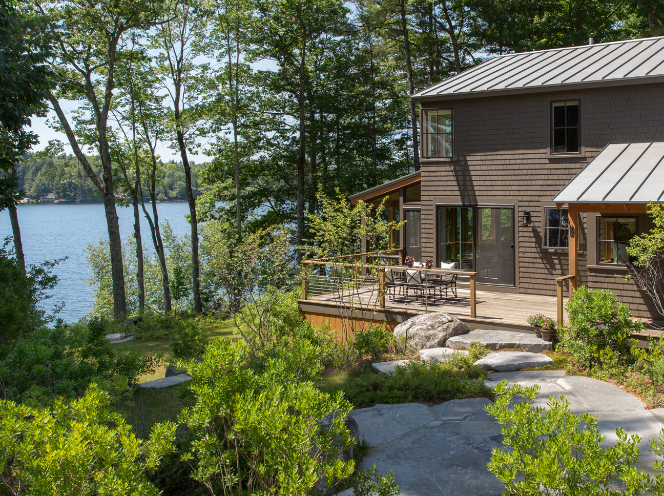 Deck, Custom Home Construction in Southern Maine